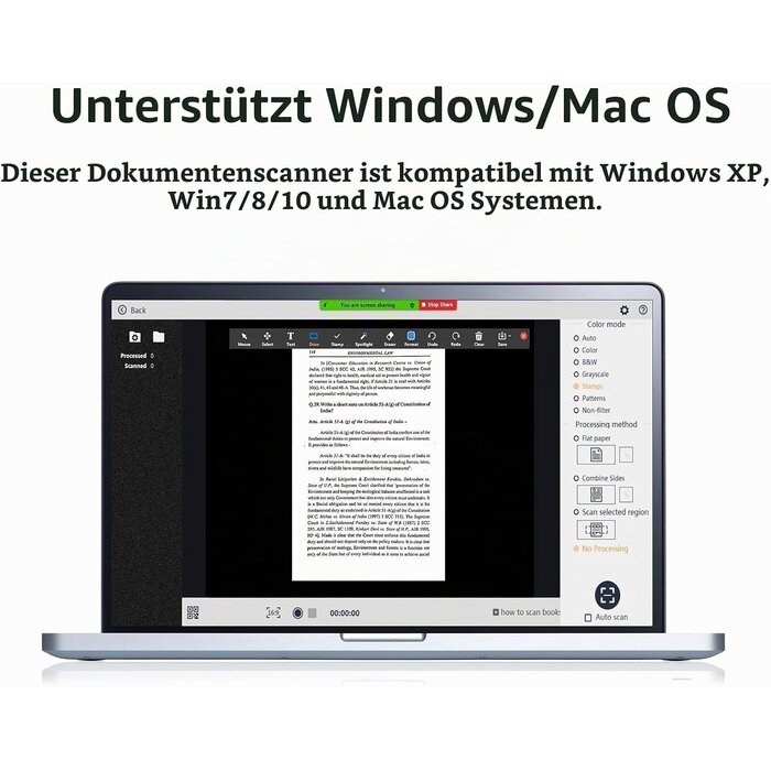 Tragbarer 24 MP Dokumenten- & Buchscanner A3 - 35% Rabatt