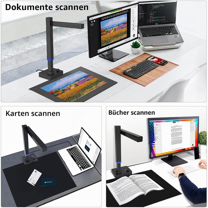 Tragbarer 24 MP Dokumenten- & Buchscanner A3 - 35% Rabatt