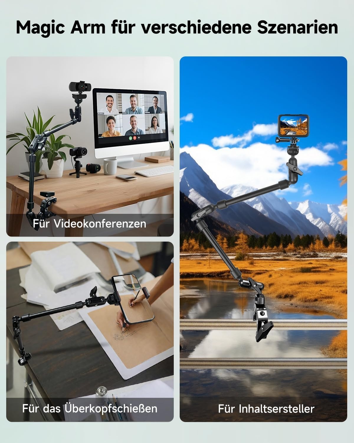 Magic Arm 56 cm mit Super-Klemme - 32% Rabatt auf Ausgepackt-Zustand