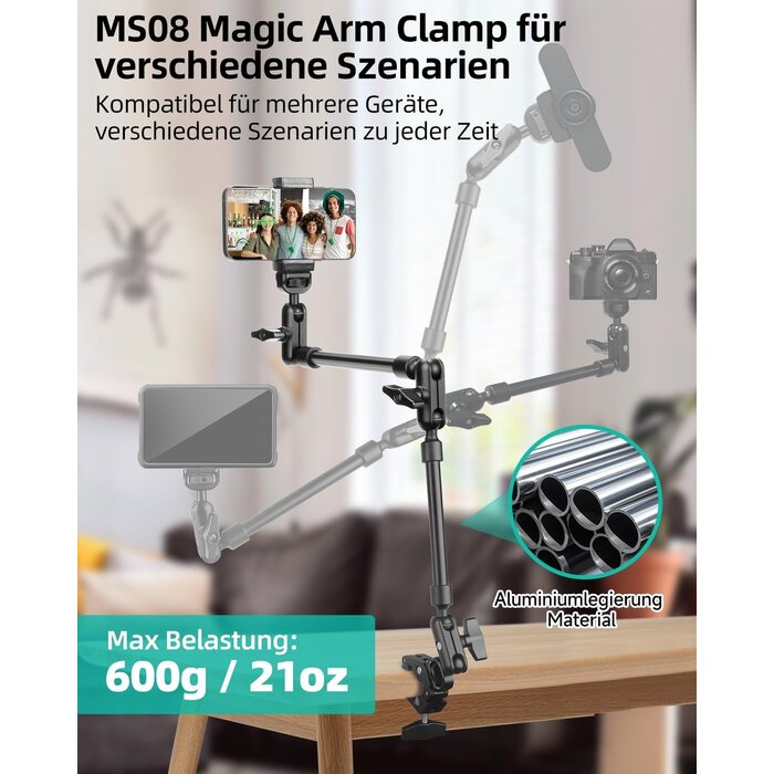 Magic Arm 56 cm mit Super-Klemme - 32% Rabatt auf Ausgepackt-Zustand
