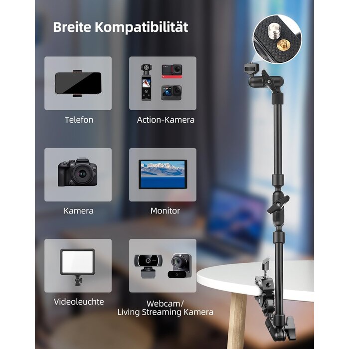 Magic Arm 56 cm mit Super-Klemme - 32% Rabatt auf Ausgepackt-Zustand