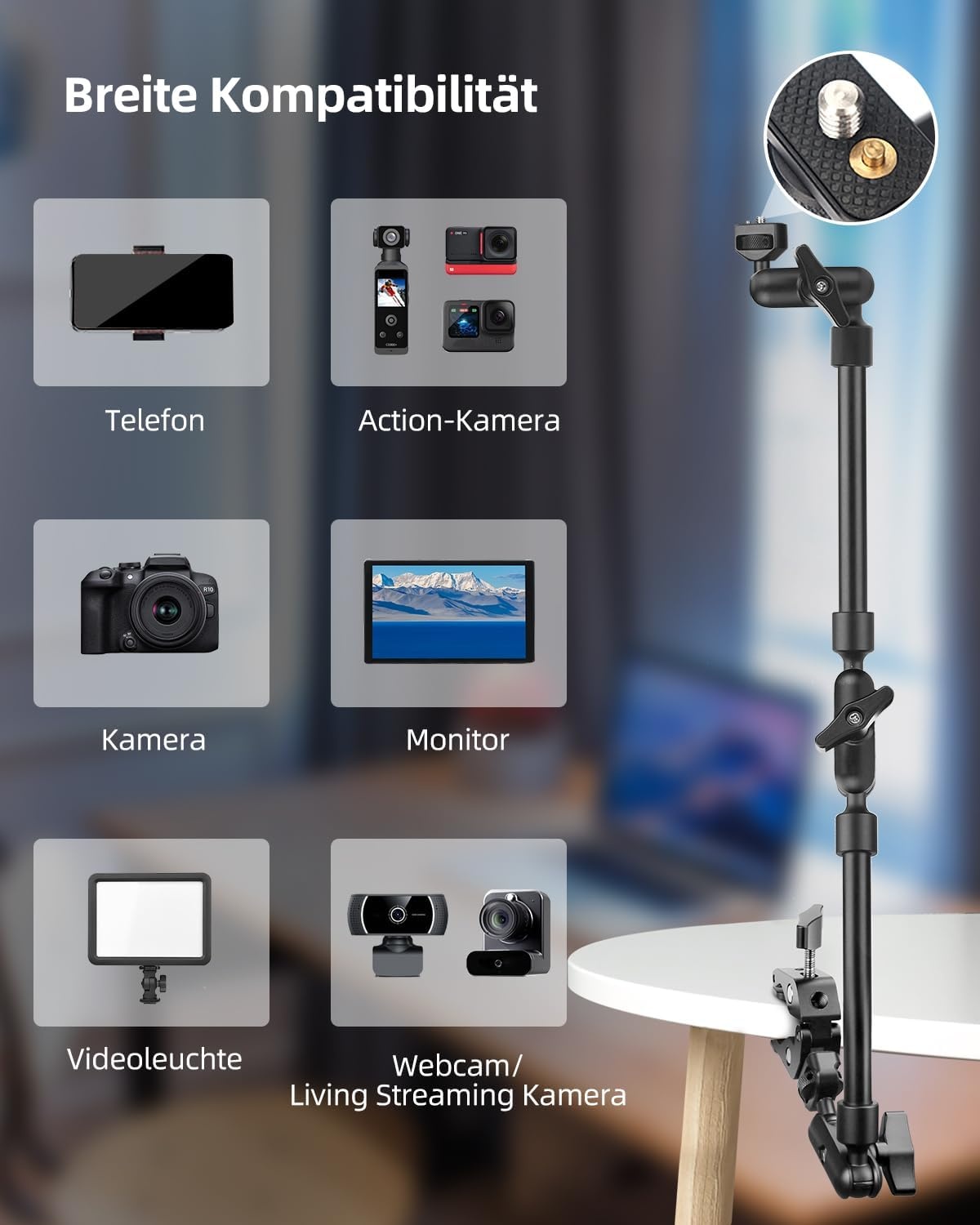 Magic Arm 56 cm mit Super-Klemme - 32% Rabatt auf Ausgepackt-Zustand