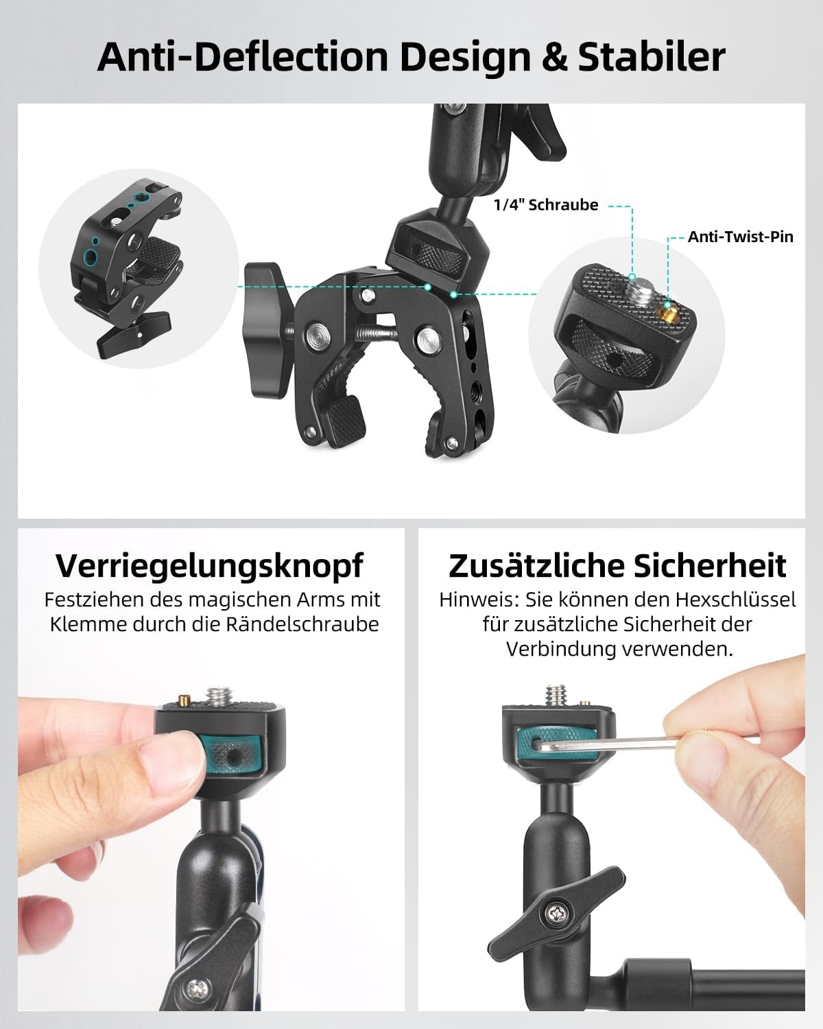Magic Arm 56 cm mit Super-Klemme - 32% Rabatt auf Ausgepackt-Zustand