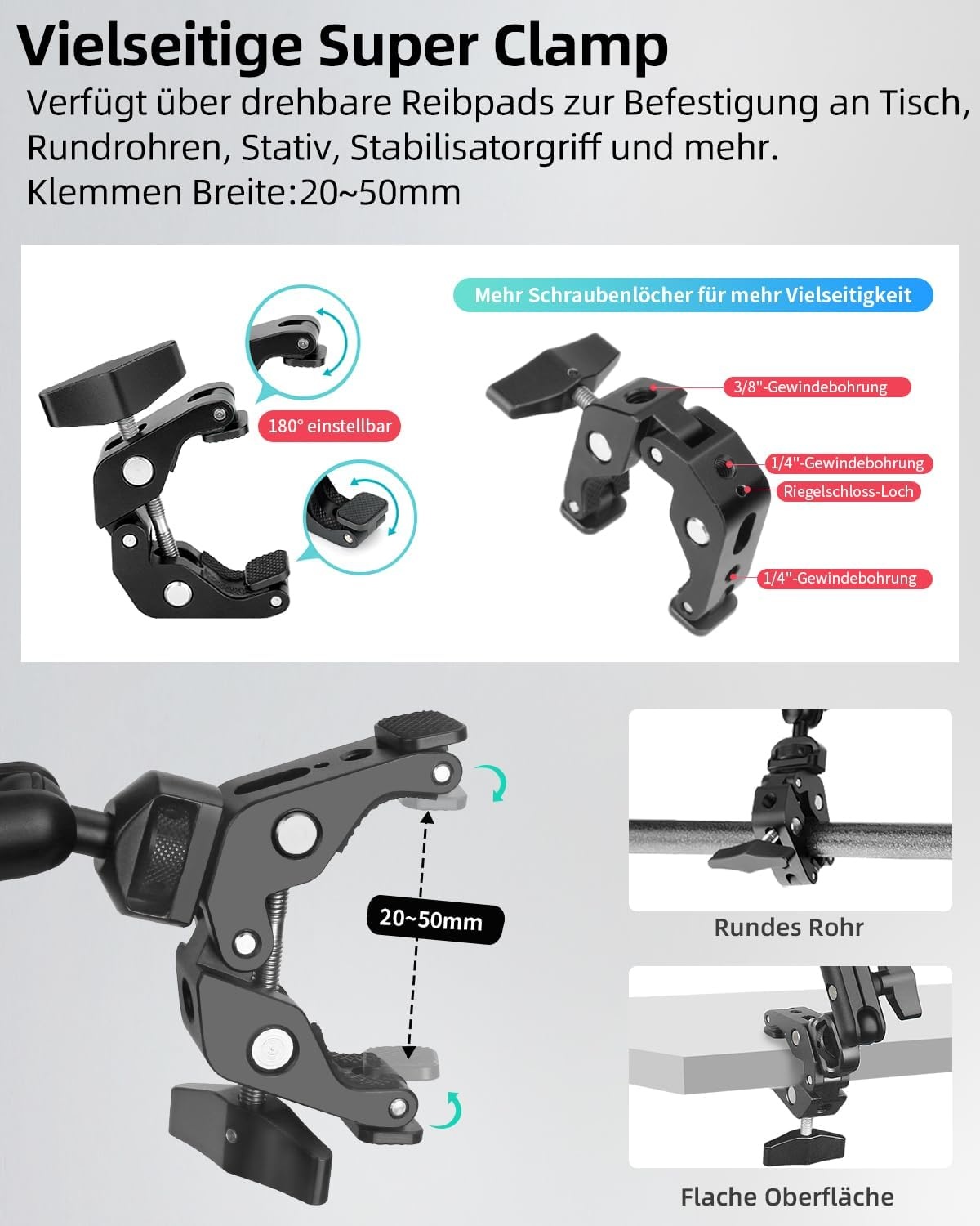 Magic Arm 56 cm mit Super-Klemme - 32% Rabatt auf Ausgepackt-Zustand