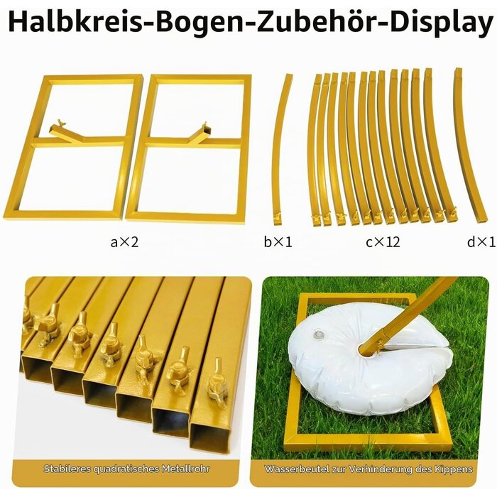 Runder Hintergrundständer Gold 2m für Hochzeiten - 33% Rabatt