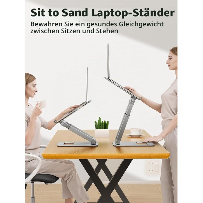 Ergonomischer Laptopständer aus Aluminium, höhenverstellbar - 33% Rabatt