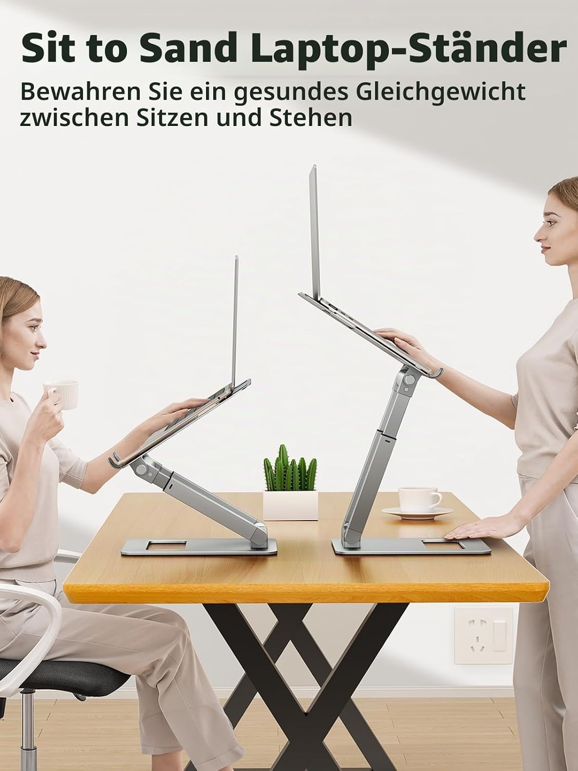 Ergonomischer Laptopständer aus Aluminium, höhenverstellbar - 33% Rabatt