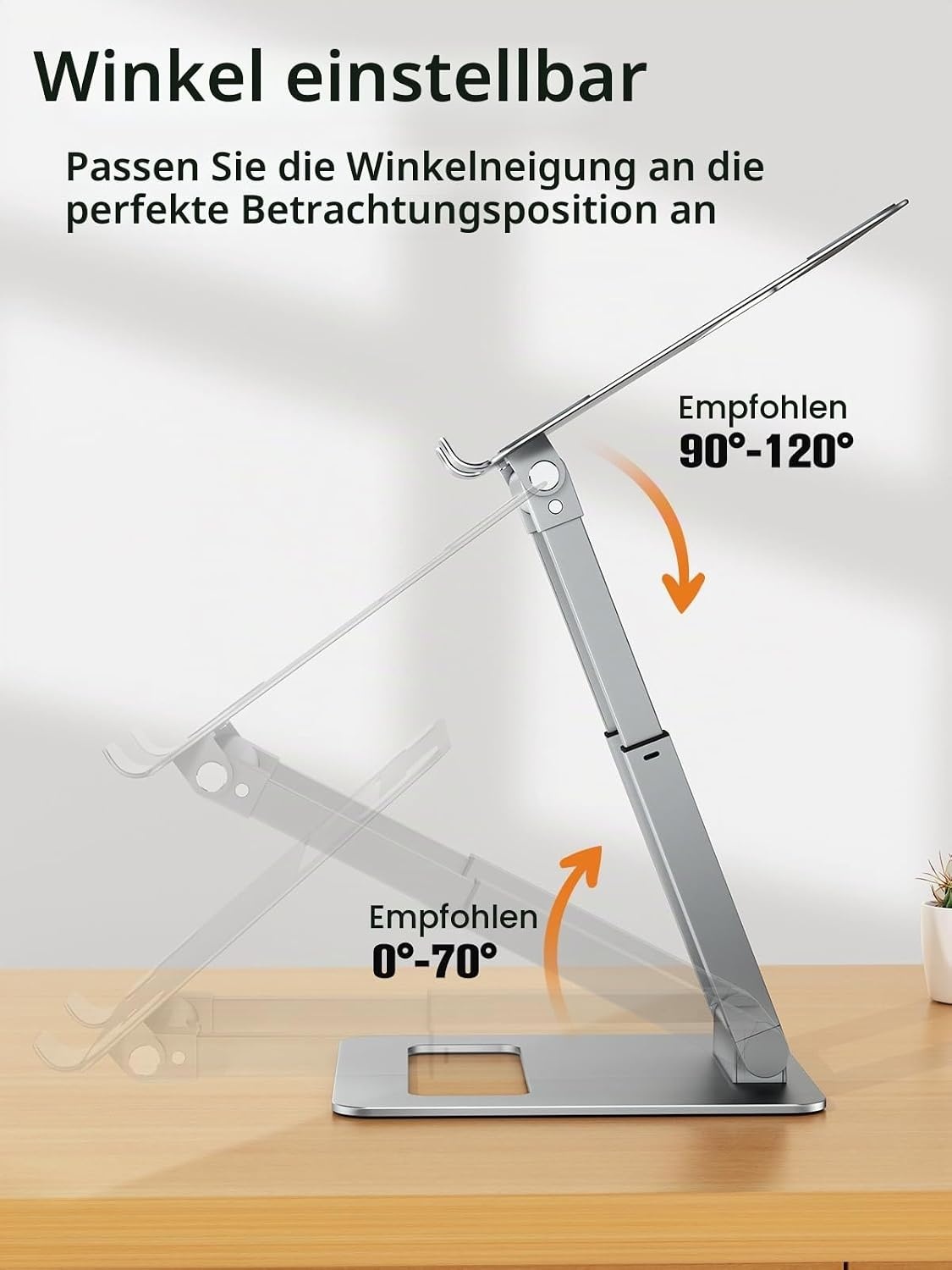 Ergonomischer Laptopständer aus Aluminium, höhenverstellbar - 33% Rabatt