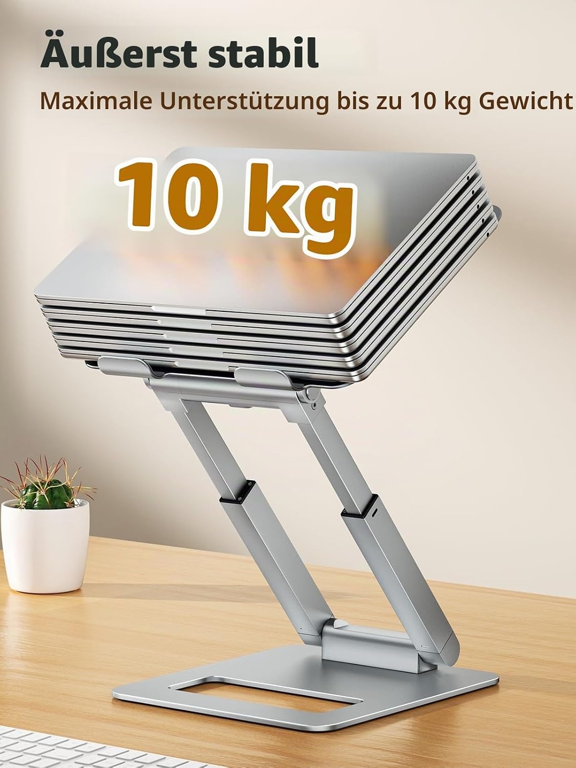 Ergonomischer Laptopständer aus Aluminium, höhenverstellbar - 33% Rabatt