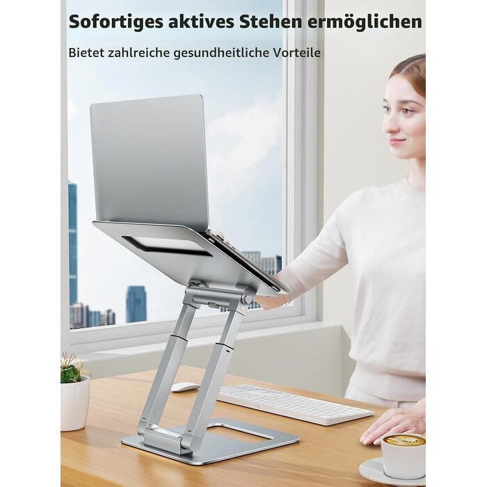 Ergonomischer Laptopständer aus Aluminium, höhenverstellbar - 33% Rabatt