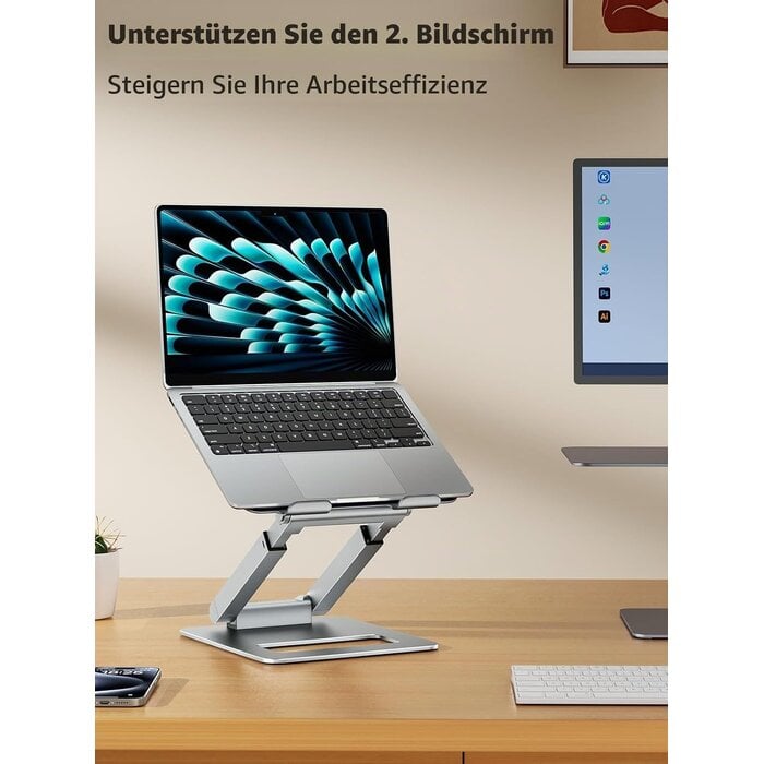 Ergonomischer Laptopständer aus Aluminium, höhenverstellbar - 33% Rabatt