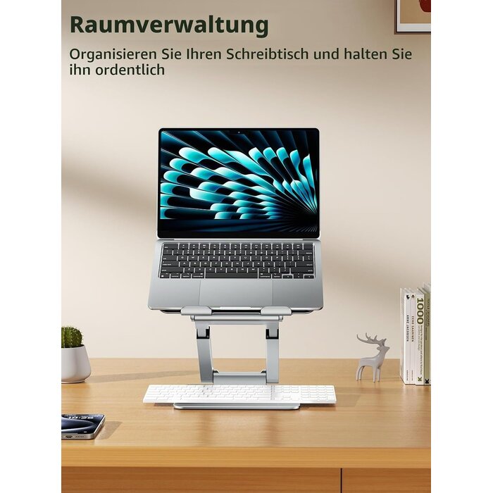Ergonomischer Laptopständer aus Aluminium, höhenverstellbar - 33% Rabatt