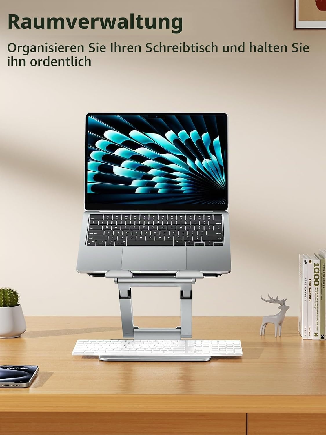 Ergonomischer Laptopständer aus Aluminium, höhenverstellbar - 33% Rabatt