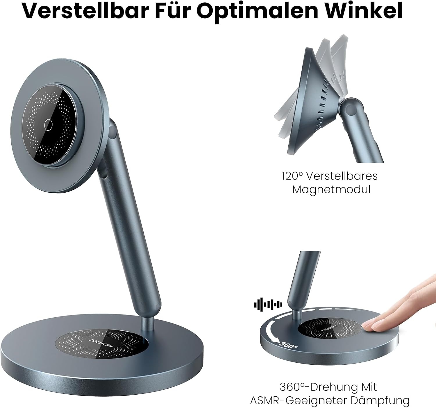 Magnetischer 2-in-1 Tablet-Ständer & MagSafe-Ladestation, Spacegrau, 29% Rabatt