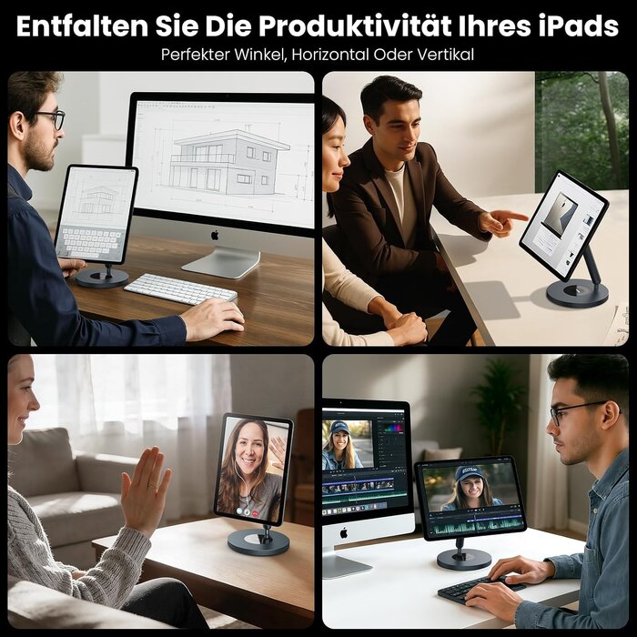 Magnetischer 2-in-1 Tablet-Ständer & MagSafe-Ladestation, Spacegrau, 29% Rabatt