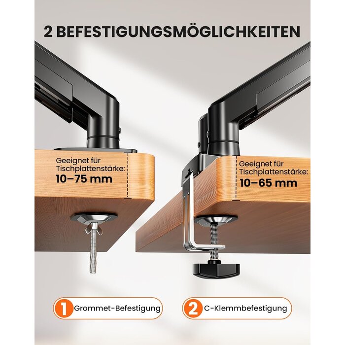 Doppel-Monitorhalterung für 13-32 Zoll Bildschirme - 33% Rabatt