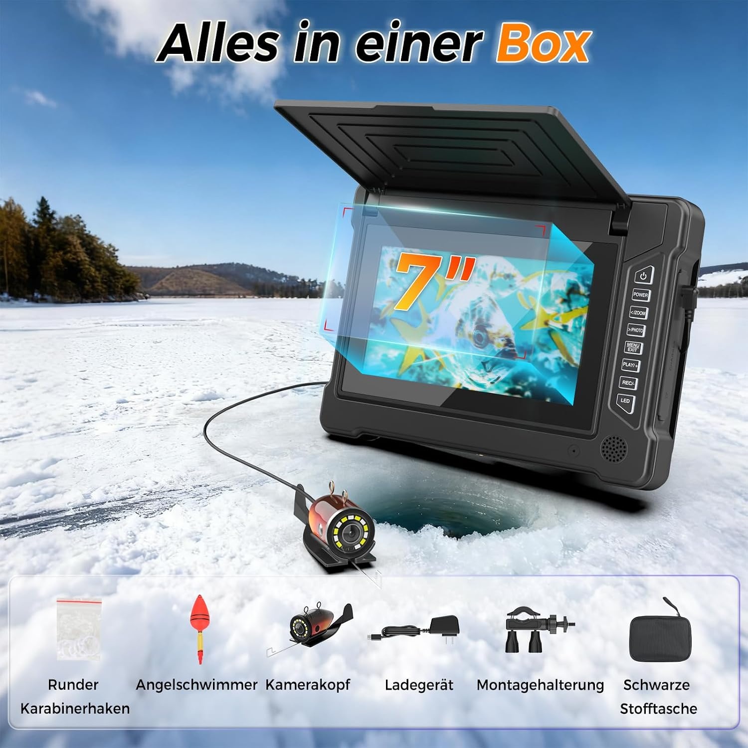 Unterwasser-Angelkamera 7 Zoll HD - 34% Rabatt auf Ausgepackt-Modell
