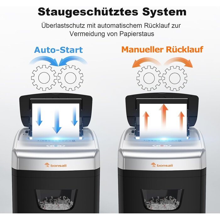 Automatischer Aktenvernichter 120 Blatt, P-4, 23L - 35% Rabatt
