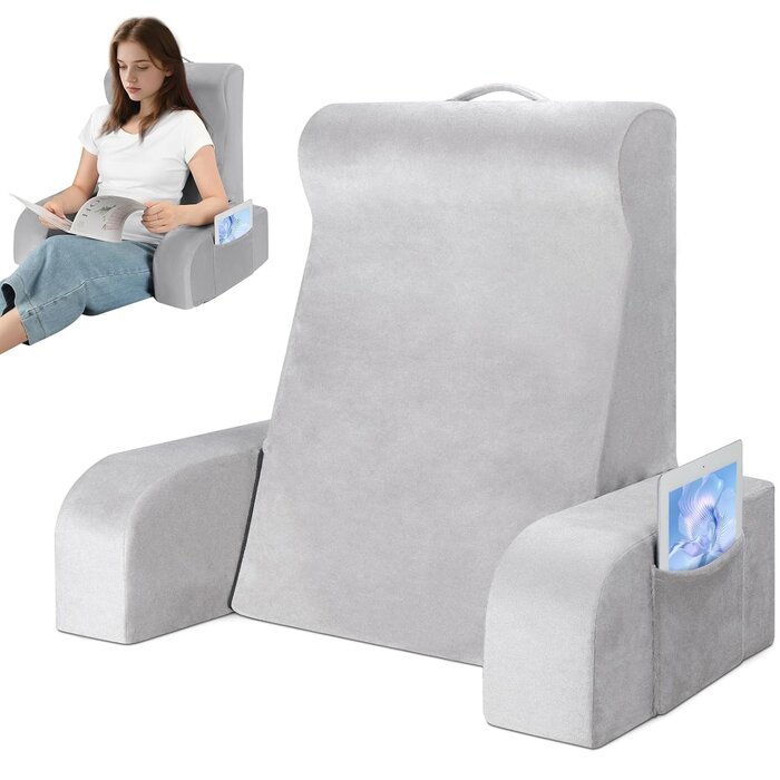 Ergonomisches Lesekissen mit Armlehnen, Grau, Größe L - 33% Rabatt
