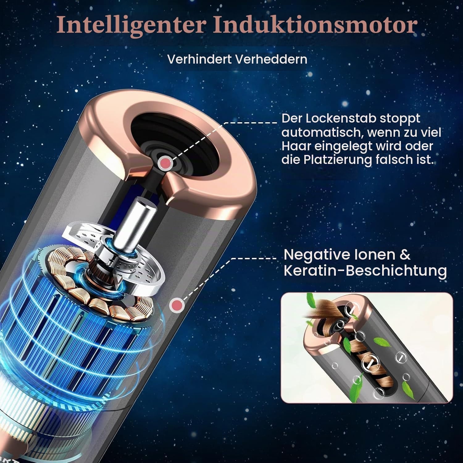 Automatischer Lockenstab tragbar, USB-aufladbar - 32% Rabatt