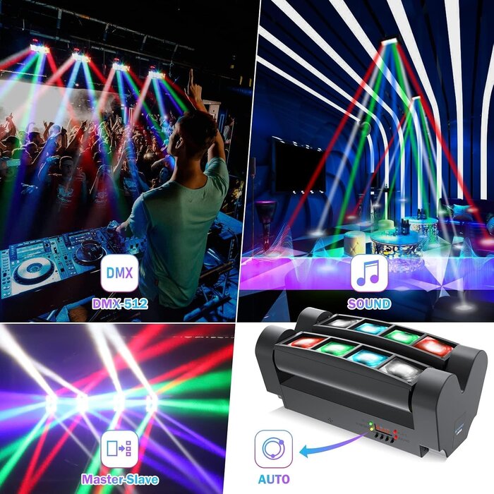 LED Spider Moving Head 2er-Set RGBW - 35% Rabatt