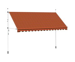 Vidaxl Manuelle Markise 400 cm Orange/Braun - 51% Rabatt
