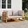 Ecksofa Set aus Akazienholz - Hellgrau - 35% Rabatt