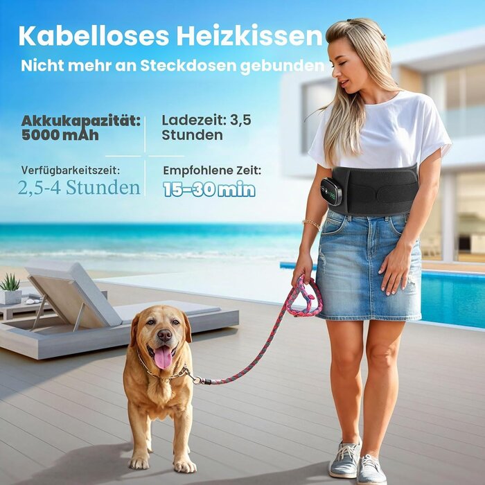 Beheiztes Lenden-Massagekissen 5000 mAh - 33% Rabatt