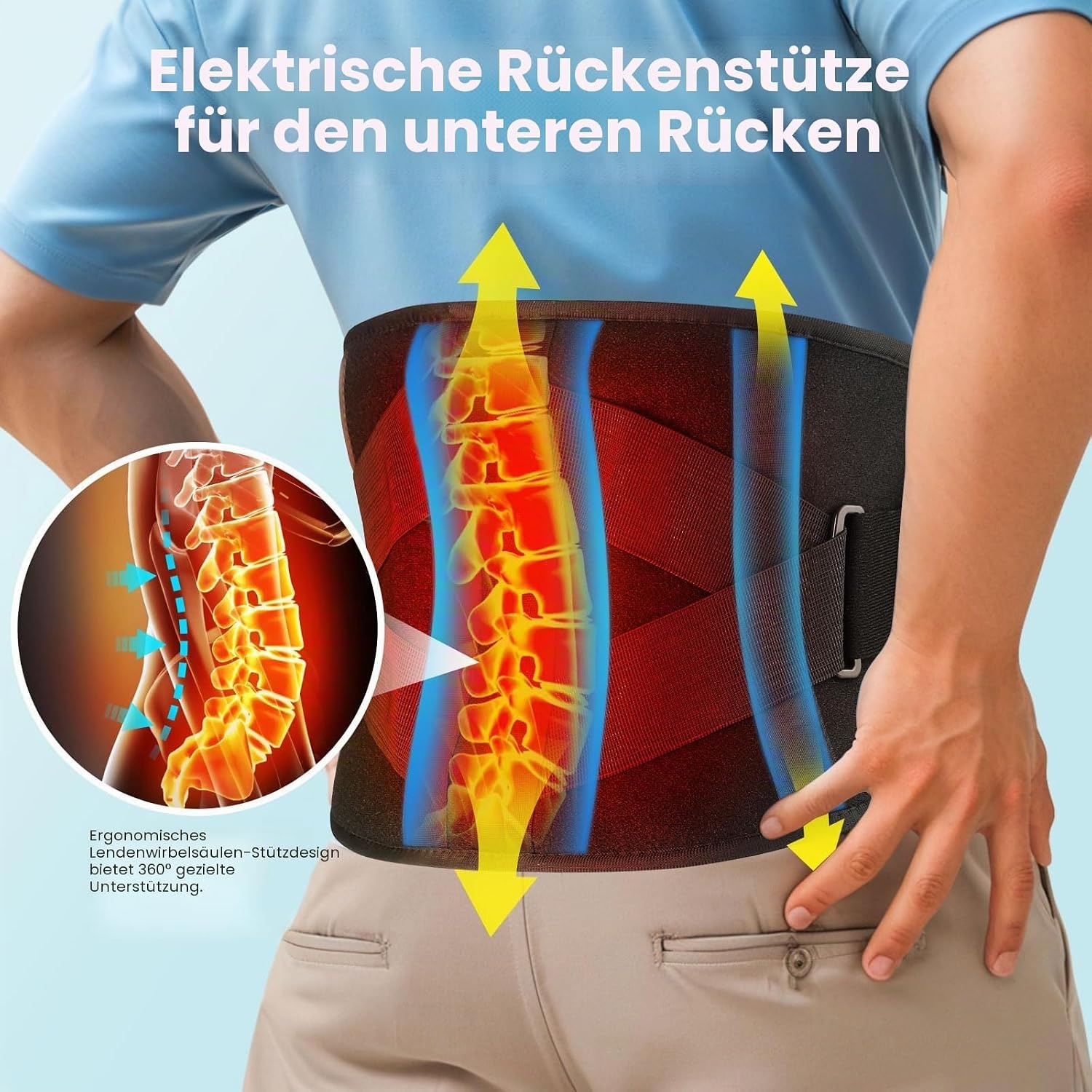 Beheiztes Lenden-Massagekissen 5000 mAh - 33% Rabatt
