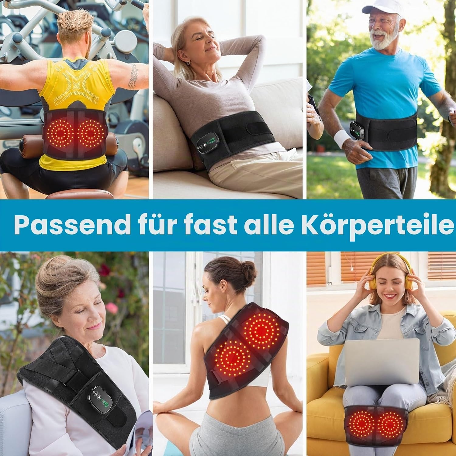 Beheiztes Lenden-Massagekissen 5000 mAh - 33% Rabatt