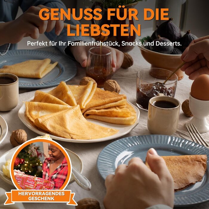 Elektrischer Crêpemaker 20 cm, 800 Watt - Graphit - 33% Rabatt