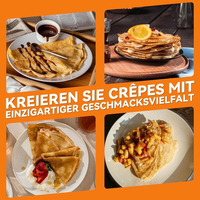 Elektrischer Crêpemaker 20 cm, 800 Watt - Graphit - 33% Rabatt