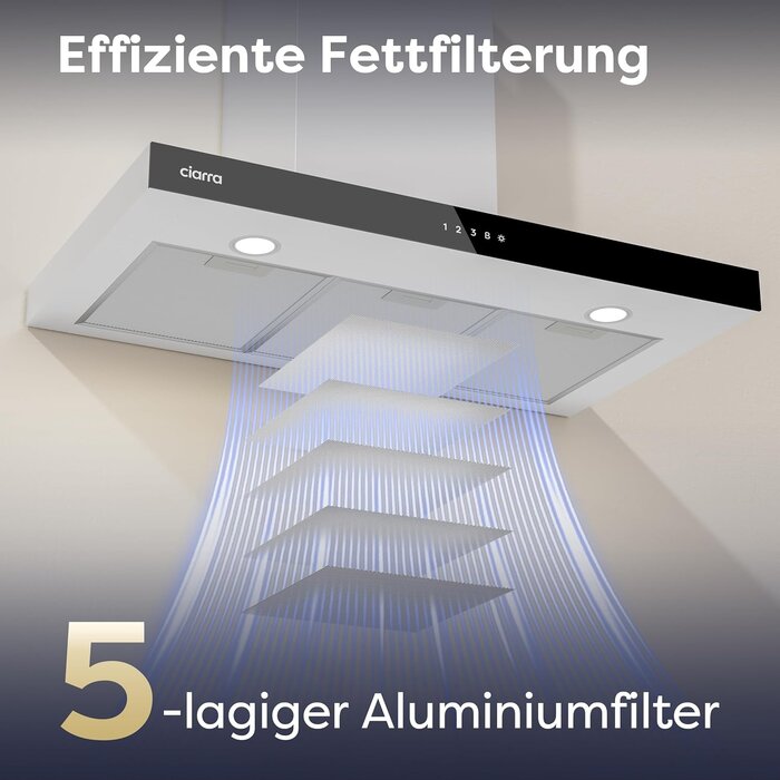 Wandabzugshaube 90 cm Edelstahl mit WLAN - 35% Rabatt