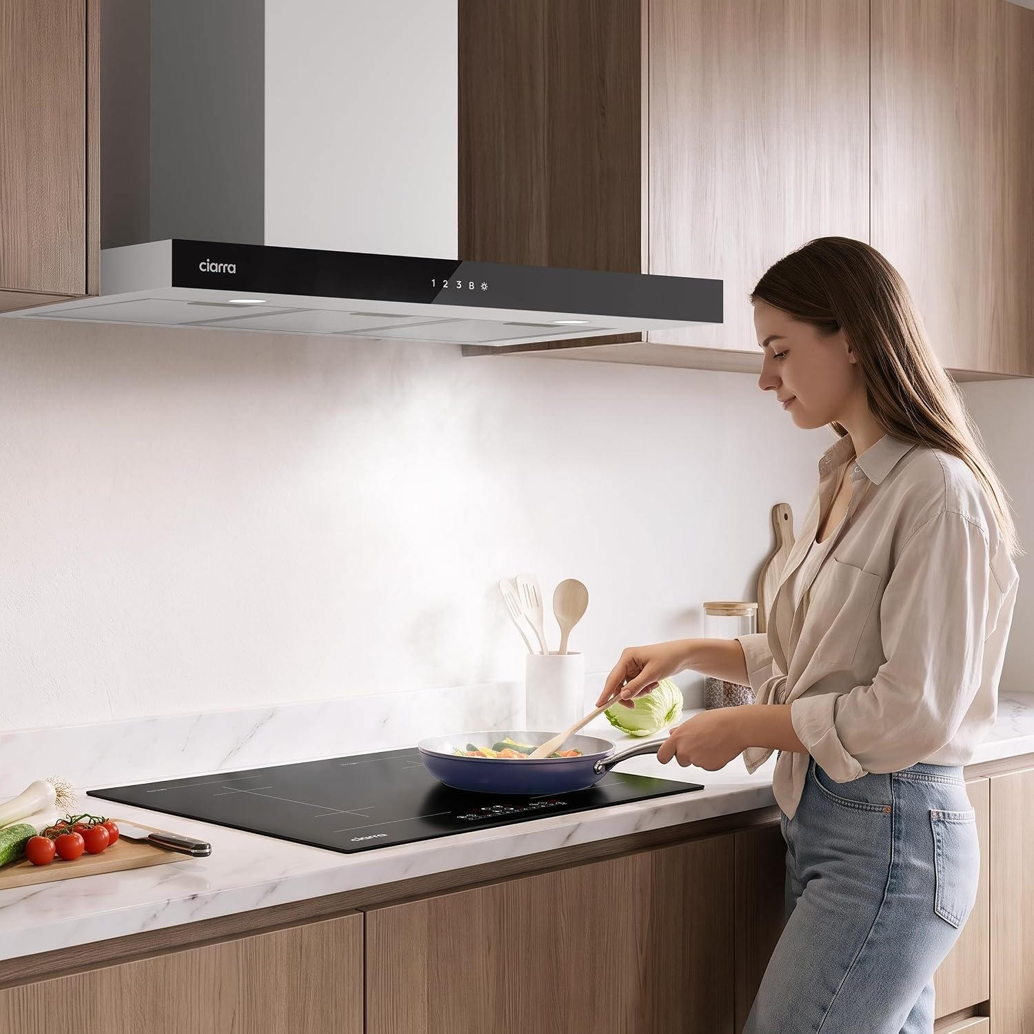 Wandabzugshaube 90 cm Edelstahl mit WLAN - 35% Rabatt