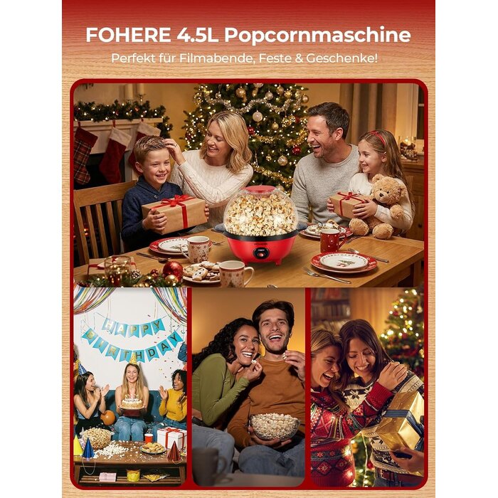 Popcornmaschine 4 Liter mit Rührsystem - 33% Rabatt
