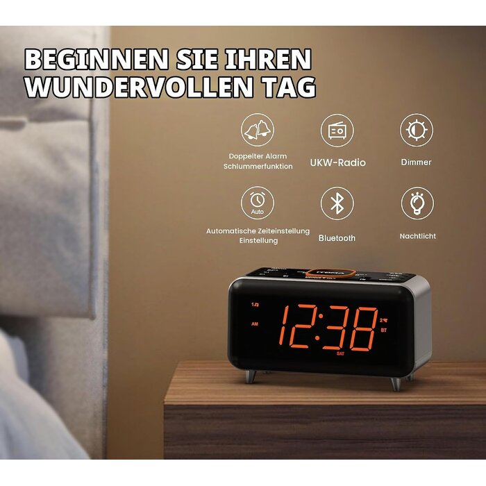 Smarter Radiowecker mit App-Steuerung & Bluetooth - 28% Rabatt
