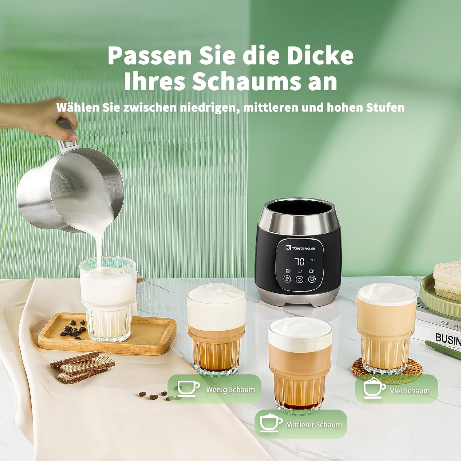 Elektrischer Milchaufschäumer 600ml - 34% Rabatt auf Ausgepackt-Modell