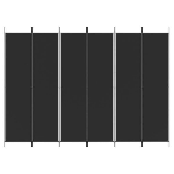 Vidaxl Raumteiler 6 Paneele 300x220 cm Schwarz - 34% Rabatt