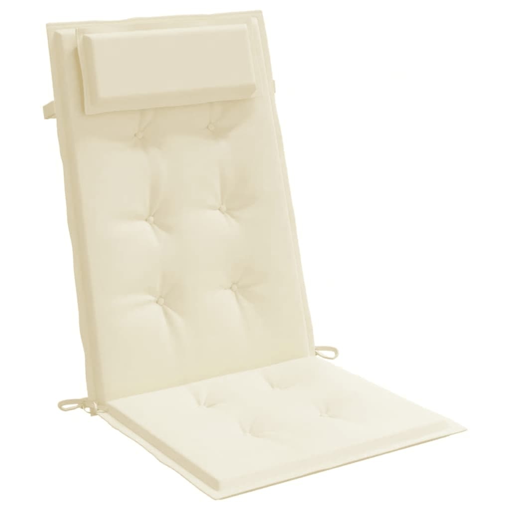 Vidaxl 6er Set Stuhlkissen Hochlehner Cremefarben 120x50cm - 34% Rabatt