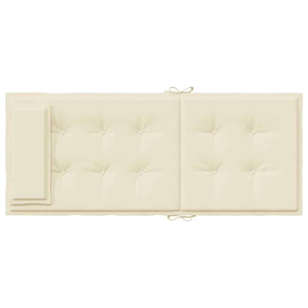 Vidaxl 6er Set Stuhlkissen Hochlehner Cremefarben 120x50cm - 34% Rabatt