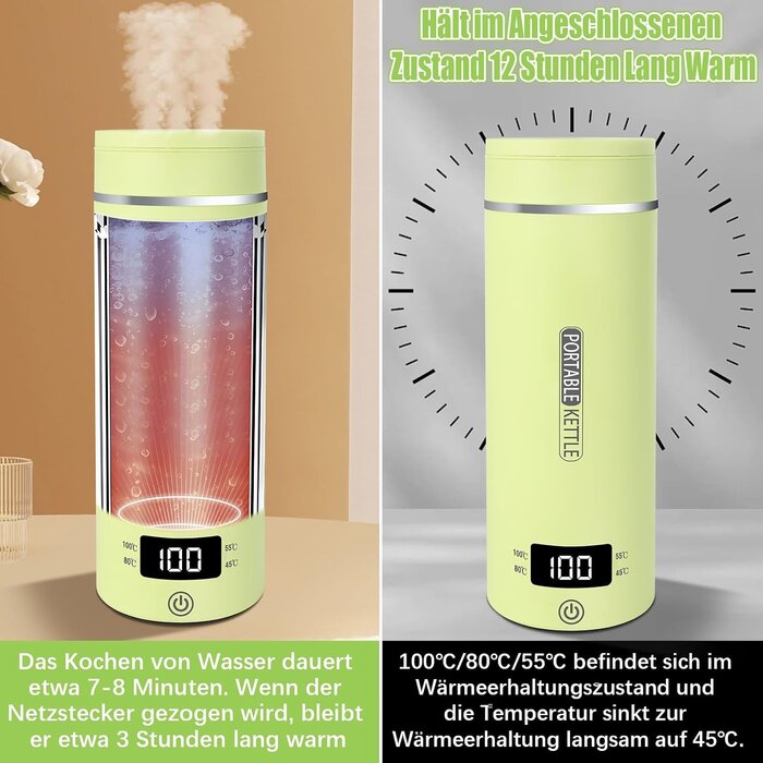 Elektrischer Reise-Wasserkocher 500 ml - 32% Rabatt - Edelstahl