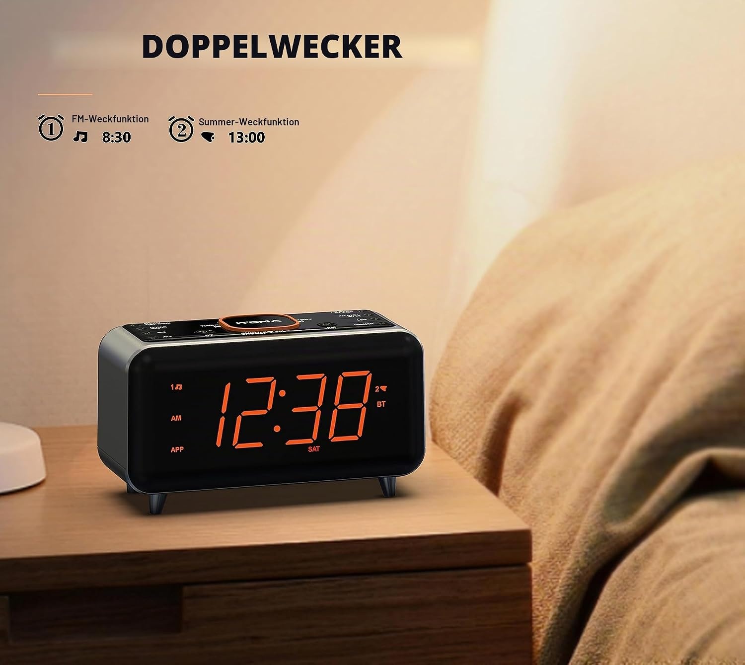 Digitaler Radiowecker mit App-Steuerung & Bluetooth - 33% Rabatt