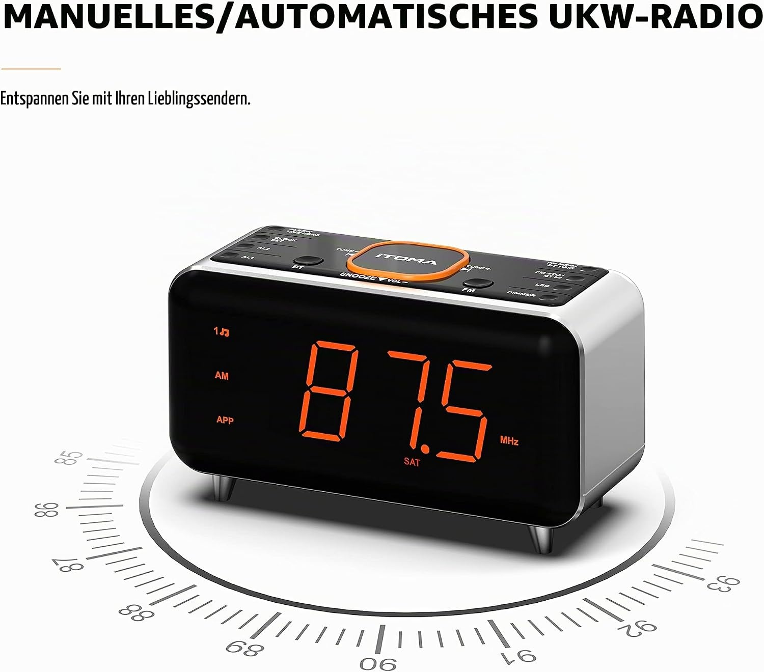 Digitaler Radiowecker mit App-Steuerung & Bluetooth - 33% Rabatt