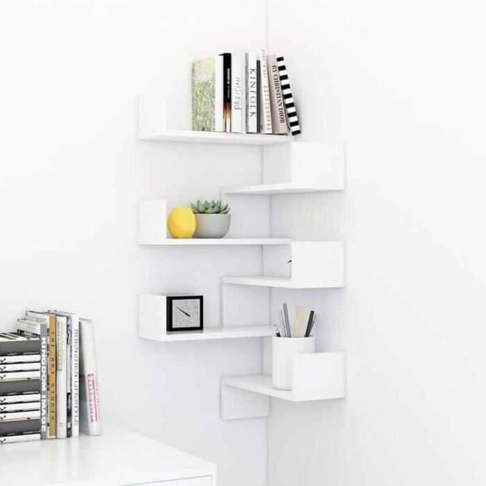 Vidaxl Eckwandregale 2er-Set Weiß 40x40x50 cm - 33% Rabatt