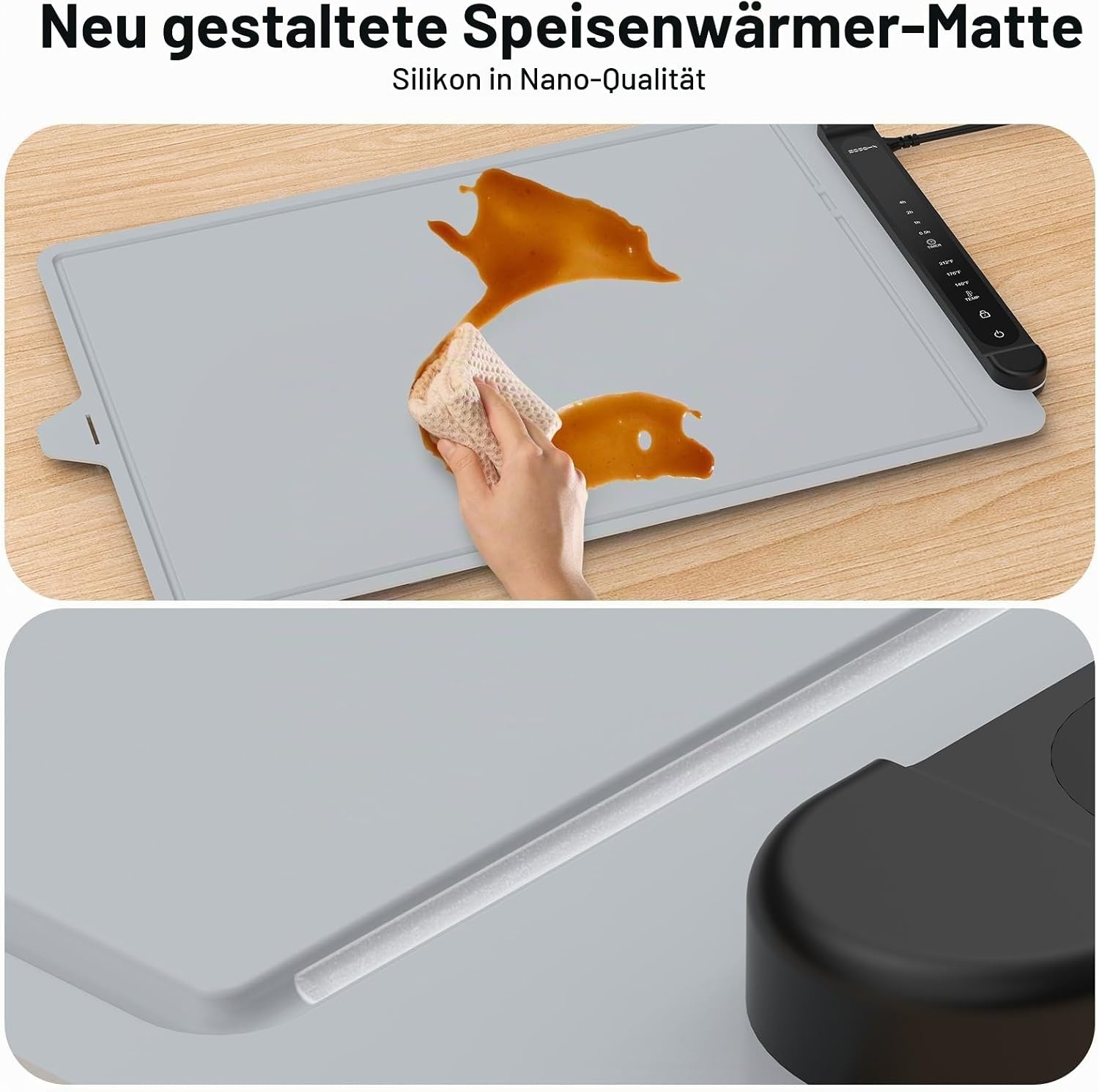 Flexible elektrische Silikon-Warmhalteplatte 300W - 35% Rabatt