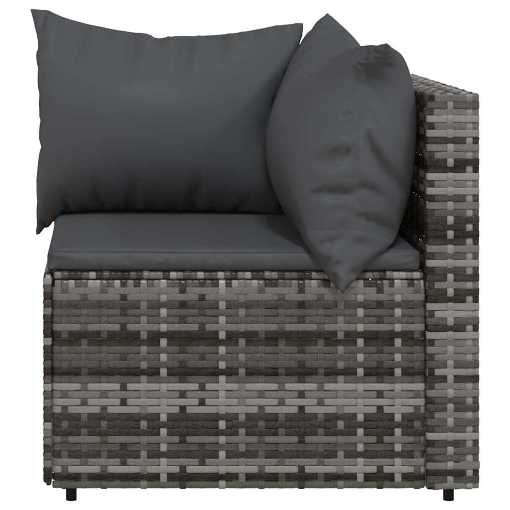 Vidaxl Garten-Ecksofa Set 2-tlg. Poly-Rattan Grau - 34% Rabatt