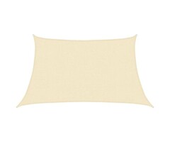 Vidaxl Sonnensegel Trapez 3/4 x 2 m Creme HDPE - 32% Rabatt