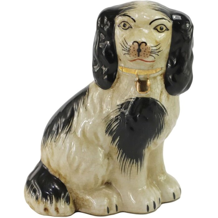 Hundefiguren Porzellan 2er-Set Schwarz - 33% Rabatt