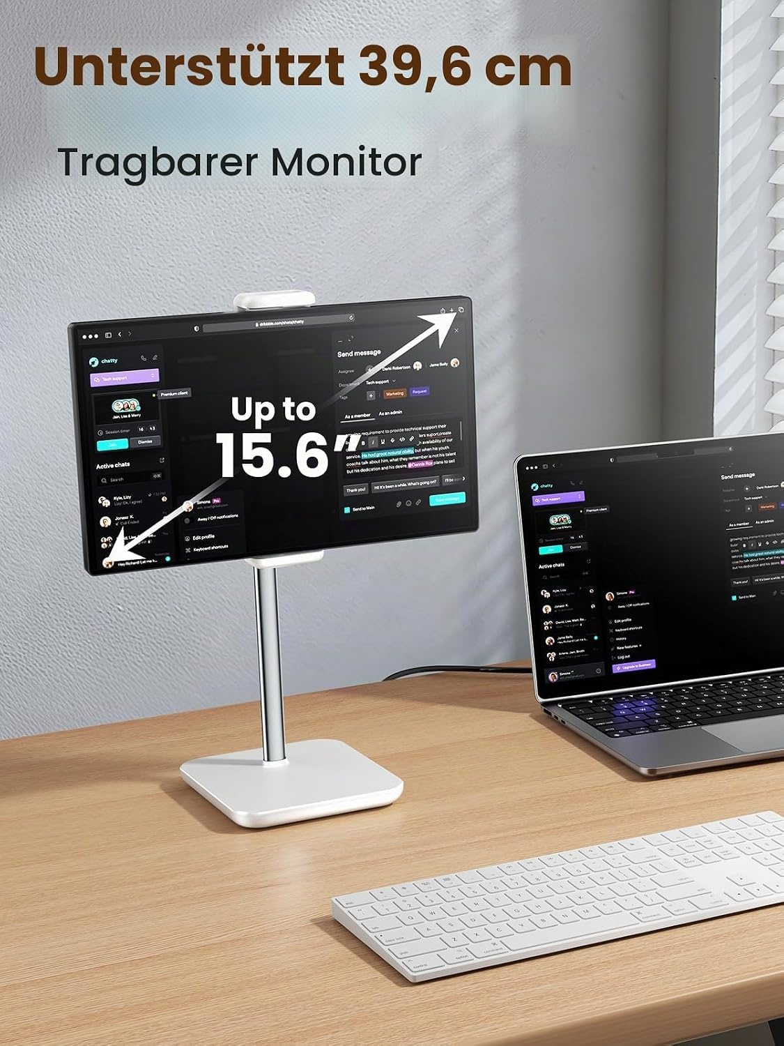 Ergonomische Tablet- & Monitorhalterung - Weiß - 32% Rabatt
