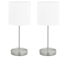 Vidaxl 2-teiliges Tischlampen-Set mit Touch-Funktion, Weiß, 38,5 cm - 49% Rabatt